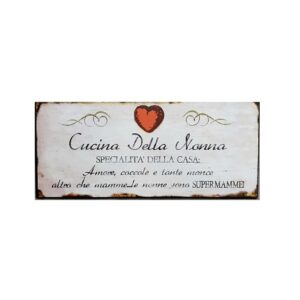Targa in ferro cucina della nonna