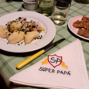 Eco-tovagliolo ricamato SUPER PAPA'