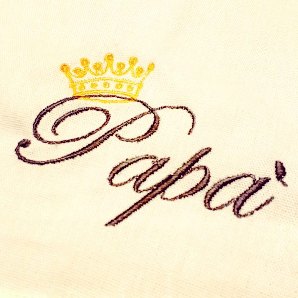 Eco-tovagliolo ricamato PAPA' - immagine 2